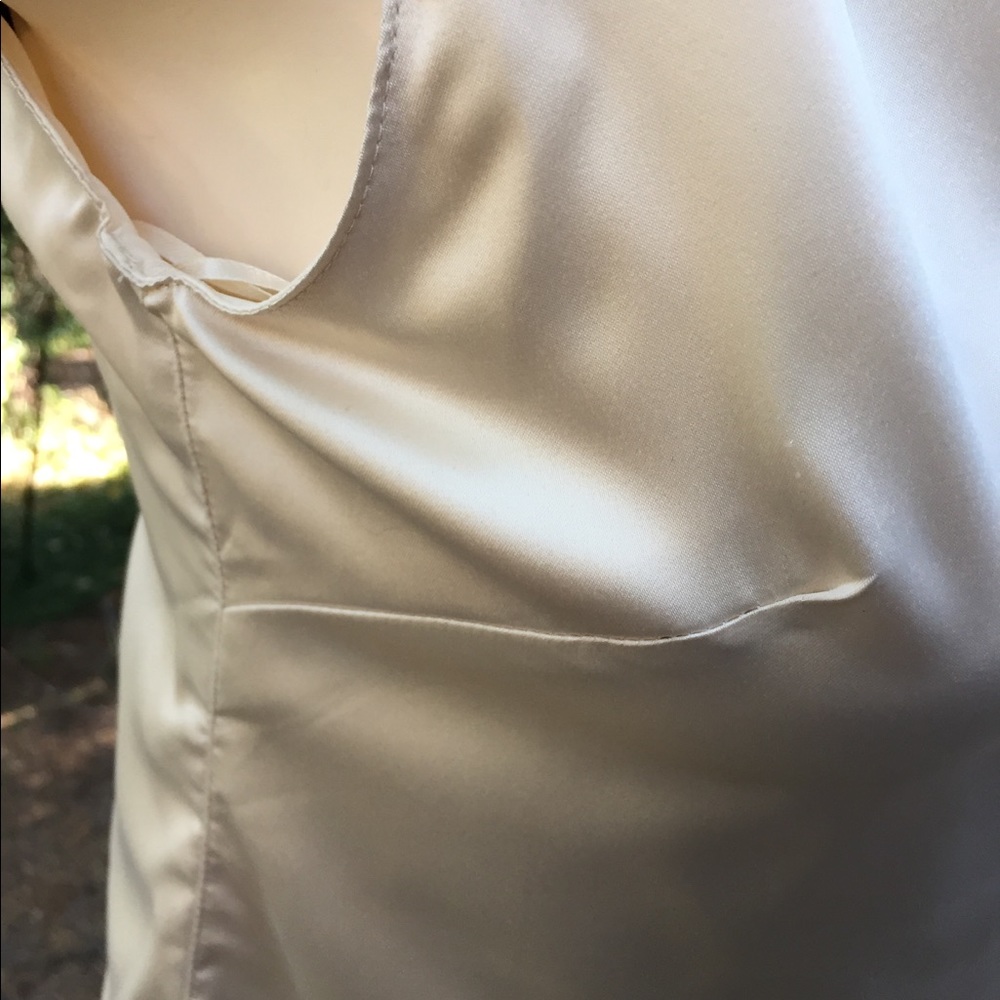 Black Label ruched one shoulder creamy silk camisole, one shoulder top - Picture 6 of 9